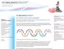 Tablet Screenshot of probalanceconcept.com